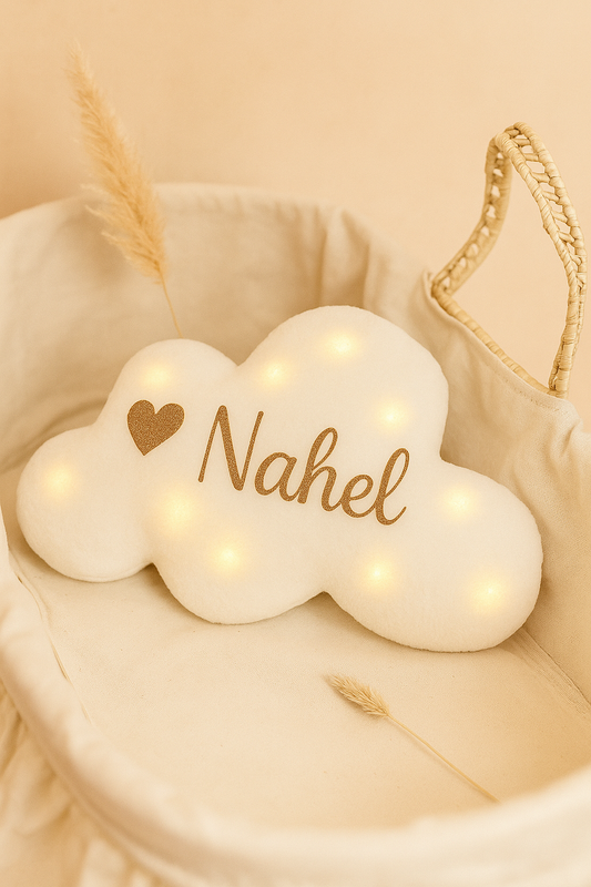 Veilleuse Nuage Personnalisée – Cadeau de Naissance Doux & Lumineux